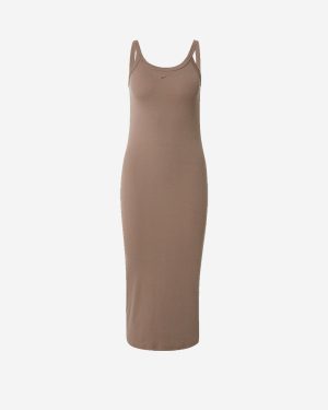 NIKE_Taupe Sportswear fitted camisole dress_Brown_XS_Women
