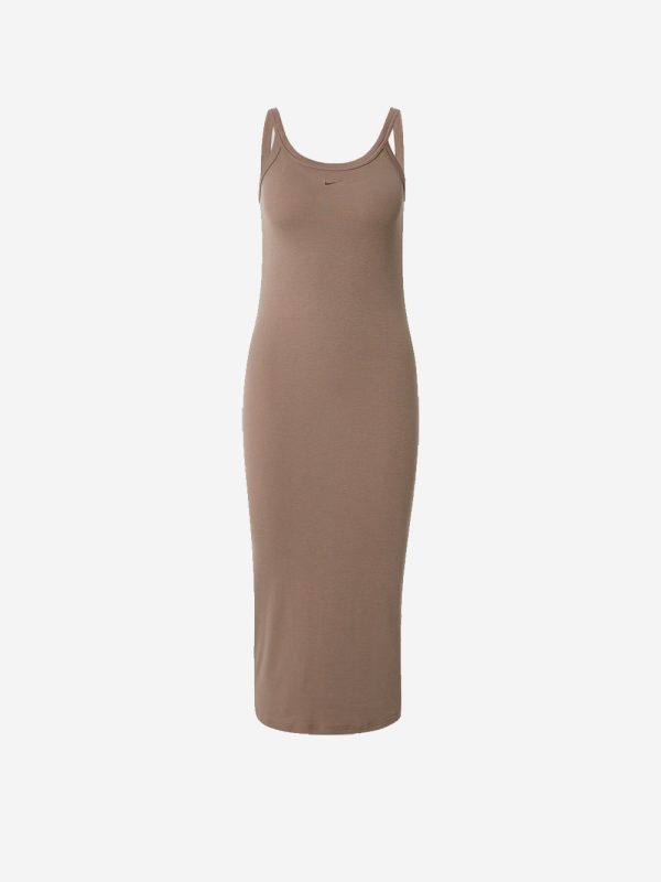 NIKE_Taupe Sportswear fitted camisole dress_Brown_XS_Women