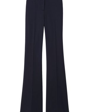 NILI LOTAN - Corette Slim Wool Straight-Leg Pants - Blue - US 2 - Moda Operandi