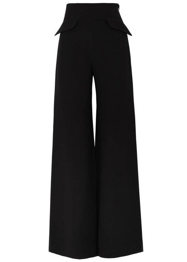Nafsika Skourti Empire Wide-leg Trousers - Black - 6 (UK6 /xs)