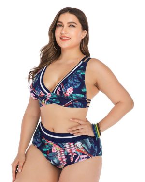 (Navy, 10) Strappy Swimwear Bikini
