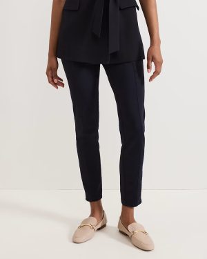 Navy Amina Skinny Trousers