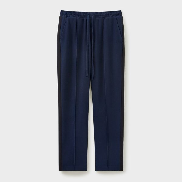 Navy Tailored Crop Joggers