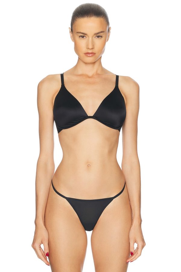 Negative Underwear Glace Baby Demi Bra in Black - Black. Size 32B (also in 32C, 34B, 34D, 36B, 36D).