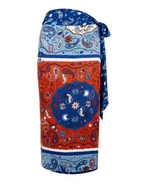 Never Fully Dressed Bandana Clash Jaspre Wrap Skirt - Blue