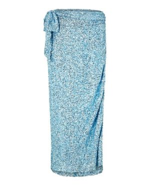 Never Fully Dressed Ice Blue Sequin Jaspre Skirt