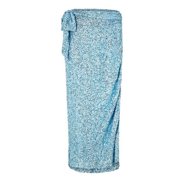 Never Fully Dressed Ice Blue Sequin Jaspre Skirt