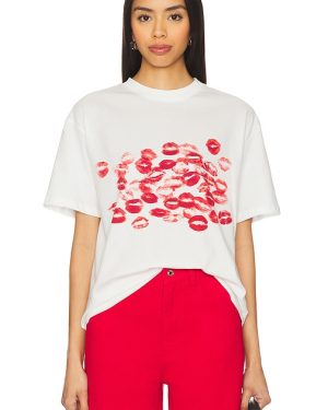 Never Fully Dressed Kissed By NFD T Shirt in White. Size M, S.