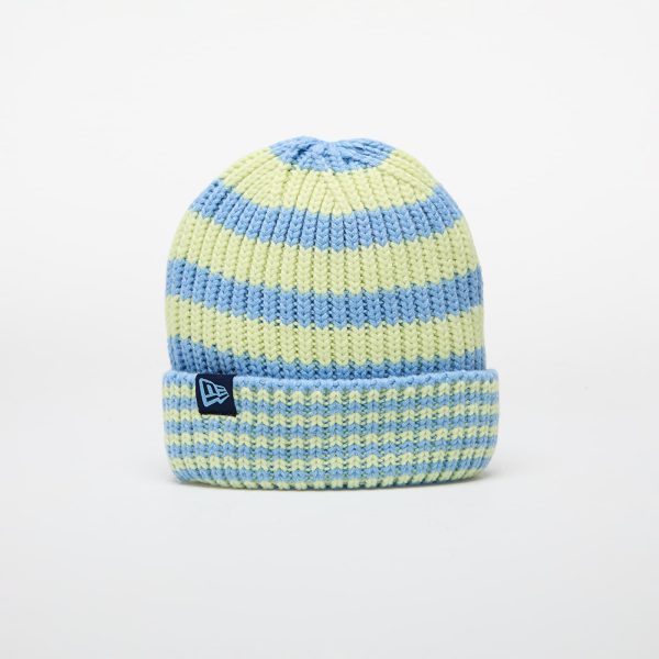 New Era Knit Medium Stripe Beanie Pastel Blue Universal
