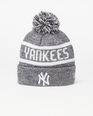 New Era New York Yankees Jake Bobble Knit Beanie Hat Black/ White Universal