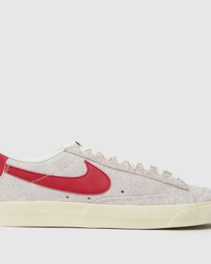 Nike Blazer Lo 77 Vintage Trainers in White & Red