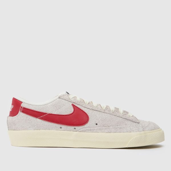 Nike Blazer Lo 77 Vintage Trainers in White & Red