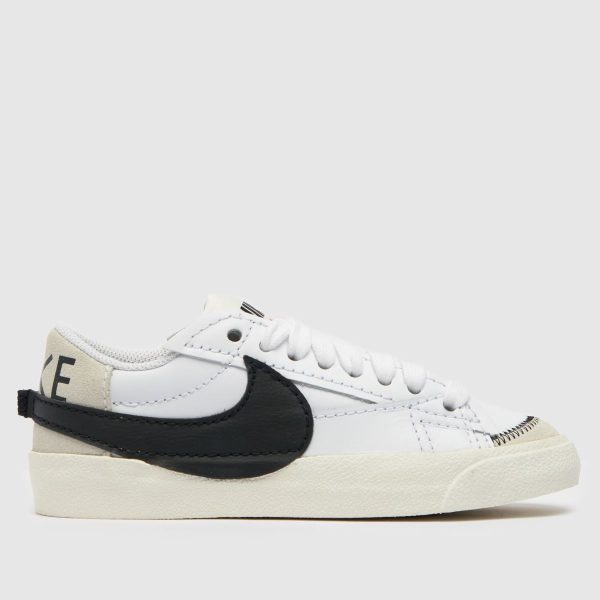 Nike Blazer Low 77 Jumbo Trainers in White & Black