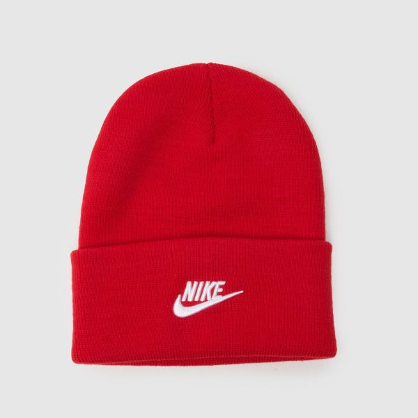 Nike Futura Peak Beanie in Red, Size: OSFM