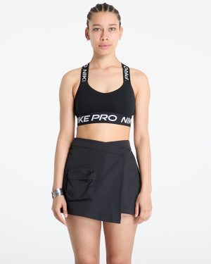 Nike Pro Women's Light-Support Padded Sports Bra Black/ Black/ White XL