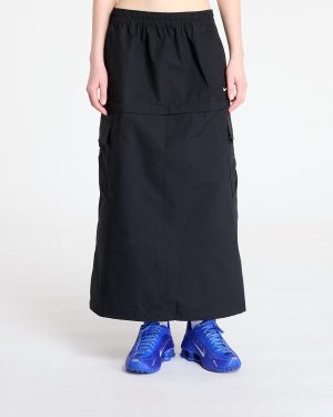 Nike Sportswear Essential Women's Mid-Rise Woven Cargo Midi Skirt Black/ White XS