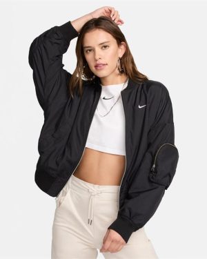 Nike Sportswear Essential Women's Oversized Bomber Jacket - Black