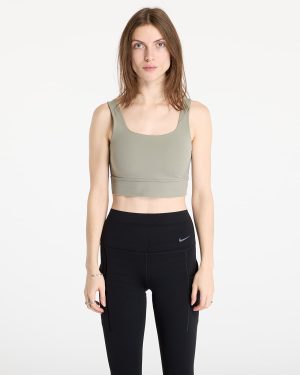 Nike Zenvy Women's Medium-Support Padded Longline Sports Bra Light Army/ White XS