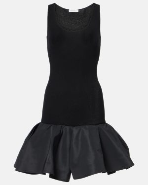 Nina Ricci Peplum cotton-blend midi dress