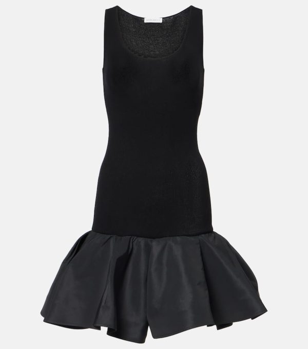 Nina Ricci Peplum cotton-blend midi dress