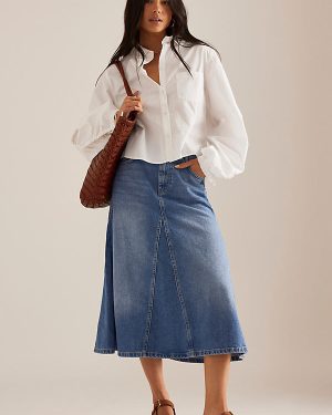 Nobody's Child Callie Denim Midi Skirt