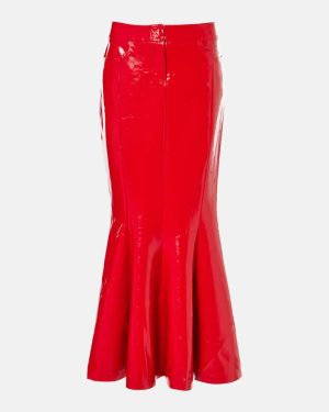 Norma Kamali Jean faux leather maxi skirt