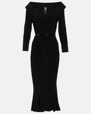 Norma Kamali Off-shoulder jersey midi dress