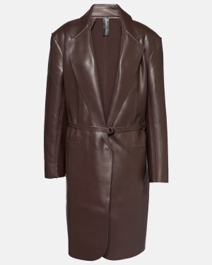 Norma Kamali Oversized faux leather jacket