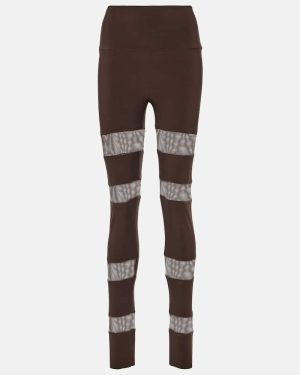 Norma Kamali Paneled high-rise jersey leggings