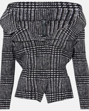 Norma Kamali Plaid cropped jacket