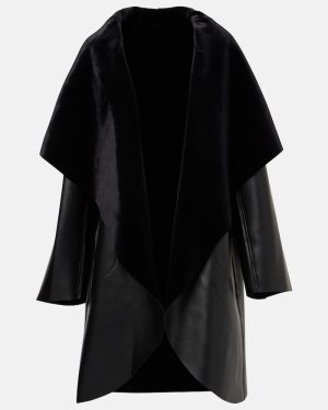 Norma Kamali Reversible faux leather coat