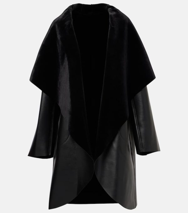 Norma Kamali Reversible faux leather coat