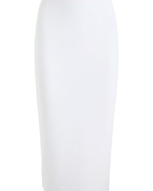 Norma Kamali Stretch-crepe Midi Pencil Skirt - White - XL (UK16 / XL)