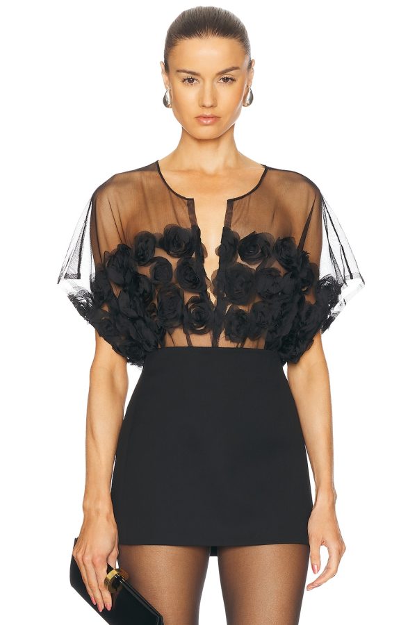 Norma Kamali Super Oversized Sleeveless Boyfriend Bodysuit in Black - Black. Size L (also in M, S, XL, XS).