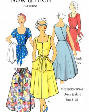 Now and Then Patterns Paper Sewing Pattern The Florin Wrap Dress & Skirt