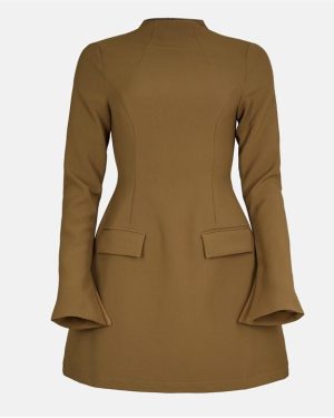 ODD MUSE Tall Ultimate Muse Split Sleeve Mini Dress - Green