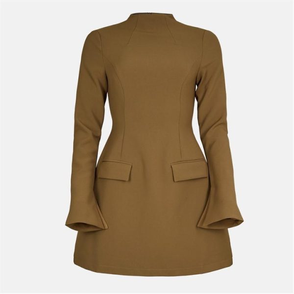 ODD MUSE Tall Ultimate Muse Split Sleeve Mini Dress - Green