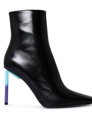 OFF WHITE Allen 140mm Heel Leather Ankle Boots - Black