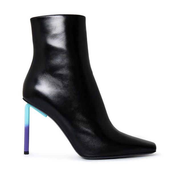OFF WHITE Allen 140mm Heel Leather Ankle Boots - Black