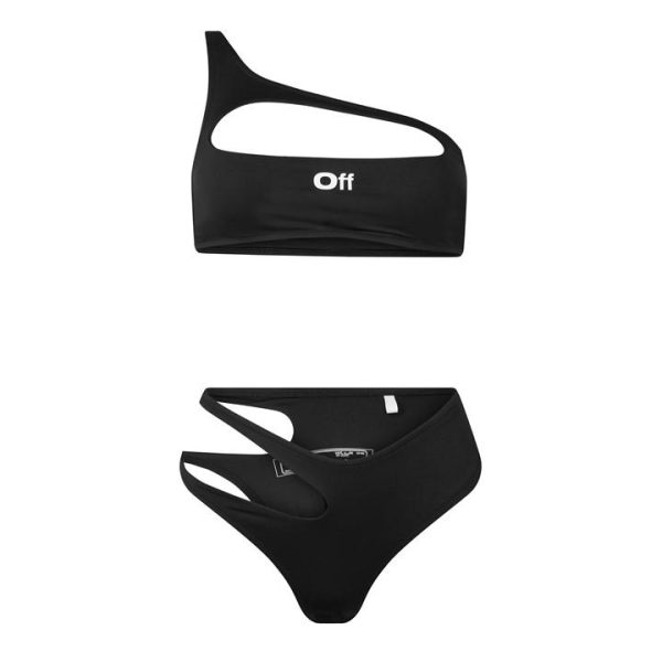 OFF WHITE Cut Out Bikini Set - Black