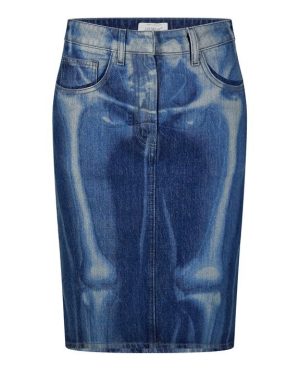 OFF WHITE Denim Skirt - Blue
