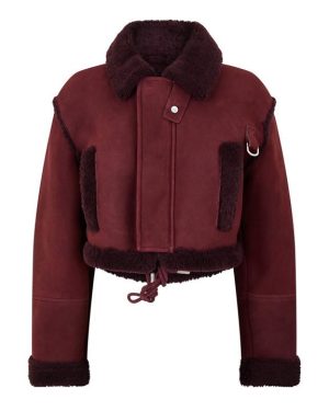 OFF WHITE Leather Jacket - Red