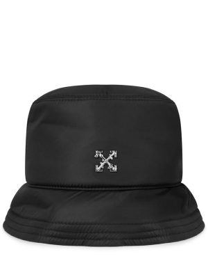 OFF WHITE Logo Bucket Hat - Black