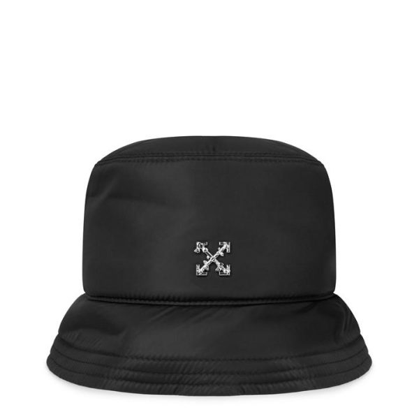 OFF WHITE Logo Bucket Hat - Black