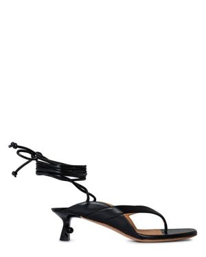 OFF WHITE Lollipop Lace-Up Sandals - Black