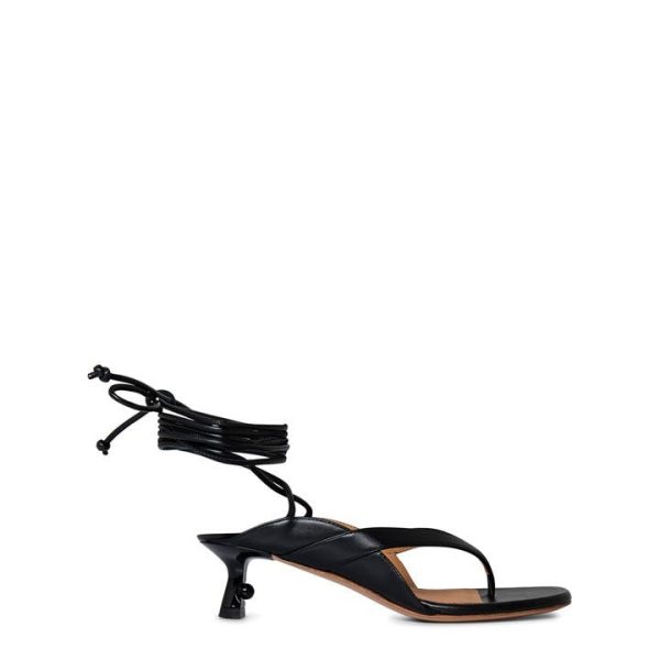 OFF WHITE Lollipop Lace-Up Sandals - Black