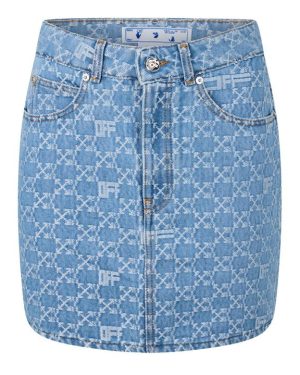 OFF WHITE Monogram Mini Skirt - Blue