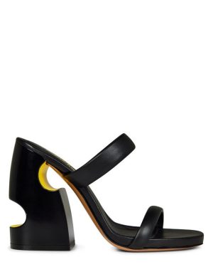OFF WHITE Pop Meteor Block Heel Mules - Black
