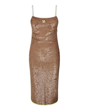 OFF WHITE Sequin Dress - Beige