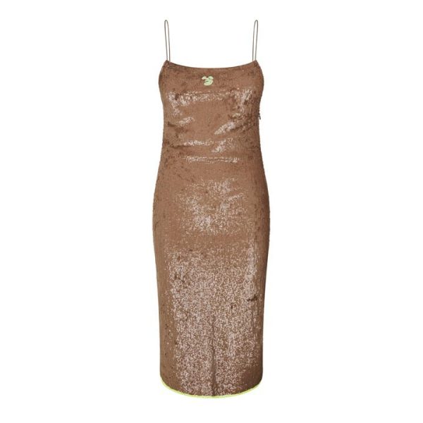 OFF WHITE Sequin Dress - Beige